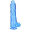 Real Rock Crystal Gode Crystal Clear 21 x 5.5cm Bleu